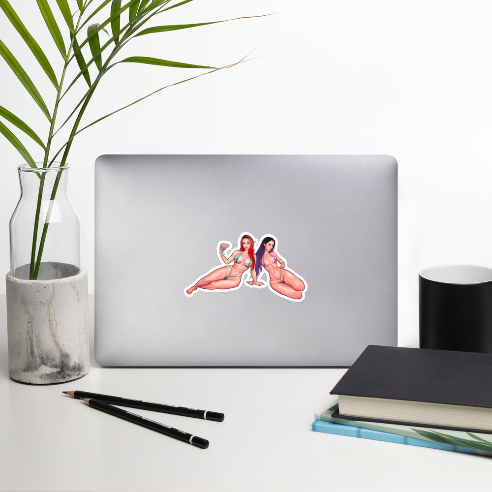 SJXOXO & JustAlexIRL Beach Sticker
